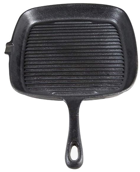 Lifespace Cast Iron Square Griddle Pan 24cm - Lifespace