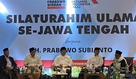 Dapat Dukungan Dari Kiai Jawa Tengah Prabowo Paling Penting Doa Para