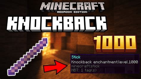 How To Get A Knockback 1000 Stick In Minecraft Bedrock Edition 1 21