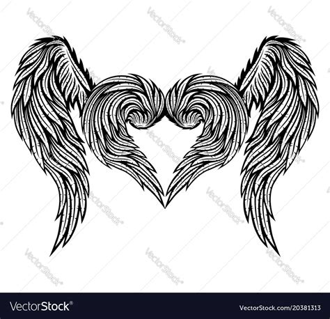 Heart with wings Royalty Free Vector Image - VectorStock