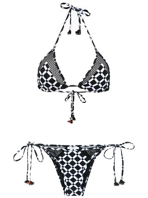 Amir Slama Printed Bikini Set Black FARFETCH TW