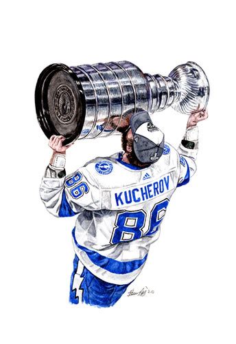 Nikita Kucherov, 2020 Stanley Cup Champions - Print | Mike Nguyen Art