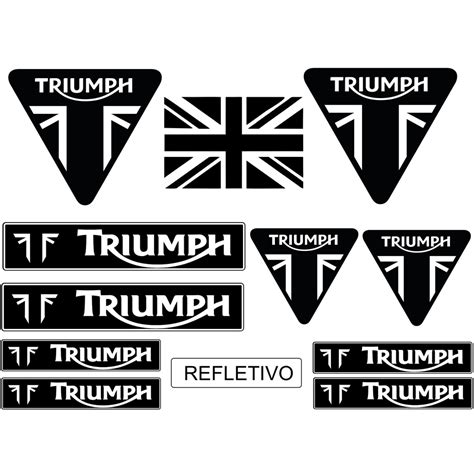 Kit Adesivos Moto Capacete Refletivo Triumph Motorcycles Shopee Brasil