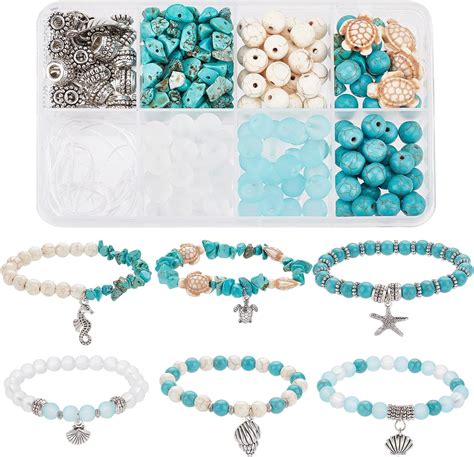 Sunnyclue Box Diy Set Turtle Beads Beading Bracelet Making Kit