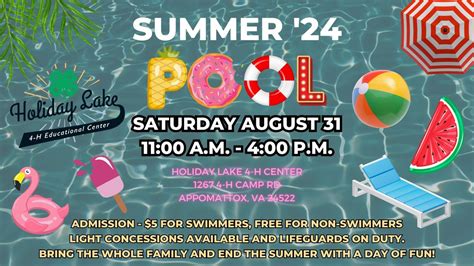 Public Pool Party 1267 4 H Camp Road Appomattox Va United States