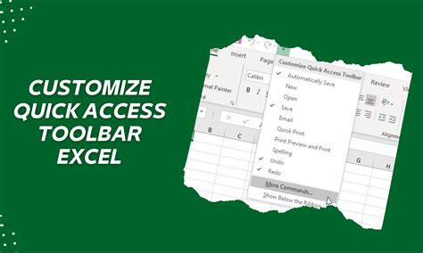 Customize Quick Access Toolbar Excel Earn And Excel