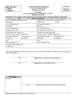 Fillable Online ISBE USE ONLY ILLINOIS STATE BOARD OF EDUCATION Fax