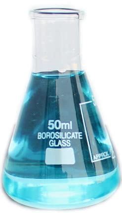 Labworld Conical Flask 50 Ml Borosilicate Glass Erlenmeyer Flask For