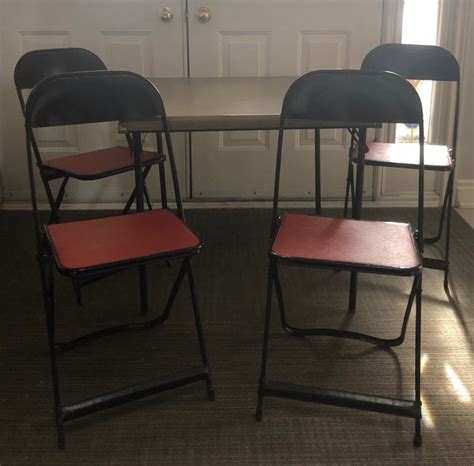 Folding card table with 4 folding chairs | Other Tables | City of ...