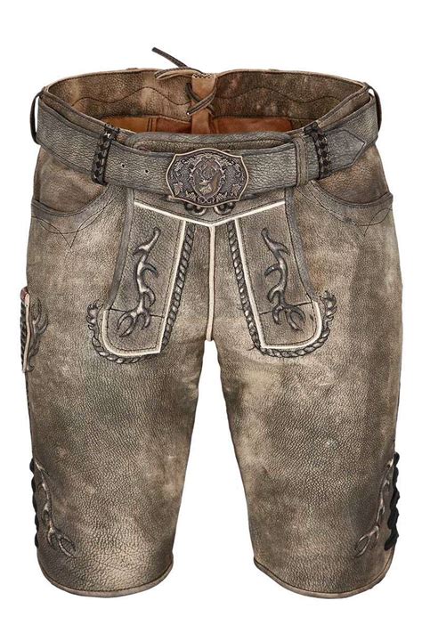 Kurze Herren Lederhose Tundra Schwarz Kurze Lederhosen Trachten