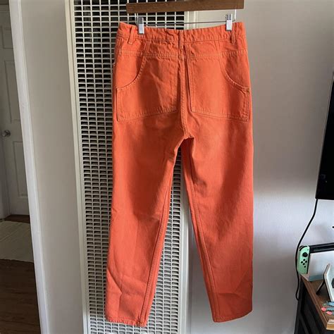 Eckhaus Latta El Jean In Orange Size 33 Good Depop