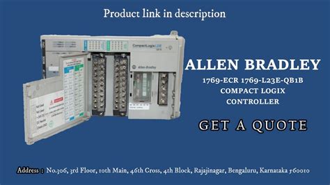 ALLEN BRADLEY 1769-ECR 1769-L23E-QB1B || COMPACT LOGIX CONTROLLER - YouTube