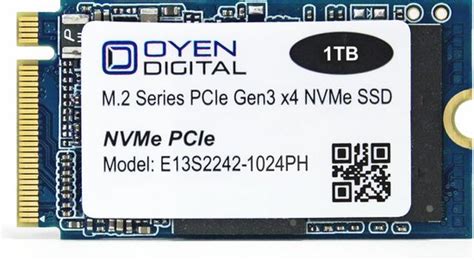 Oyen Digital 1TB M 2 2242 NVMe PCIe 3D TLC SSD Bol