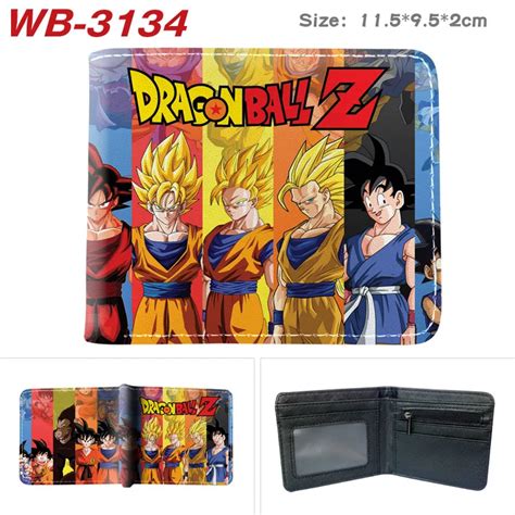 Cartera Corta De Piel Sint Tica Con Dibujos Animados De Dragon Ball