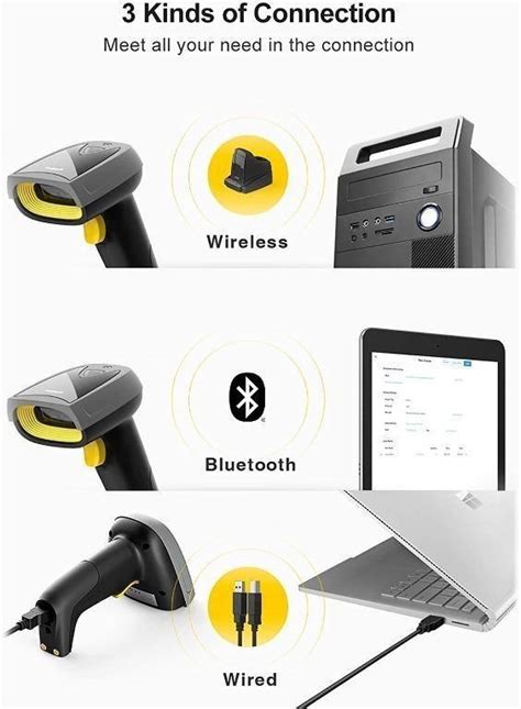 Inateck D Barcode Scanner Wireless Bluetooth Qr Code Scanner D