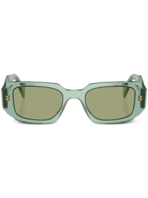 Prada Eyewear Prada Pr Ws Rectangle Frame Sunglasses Green