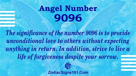 9096 Angel Number Spiritual Meaning And Significance Zodiacsigns101