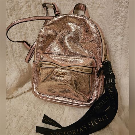 Victorias Secret Bags Rare Victorias Secret Pink Glitter Mini Backpack Poshmark