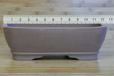 12 Inch Rectangle Unglazed Bonsai Pot Greenwood Bonsai Studio