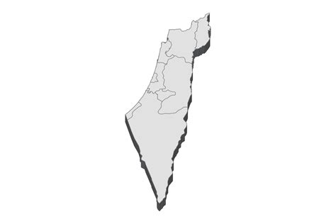 3D map illustration of Israel 12046666 PNG