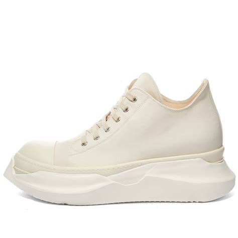 Rick Owens Drkshdw Cotton Nylon Abstract Lo Sneaker Natural Milk