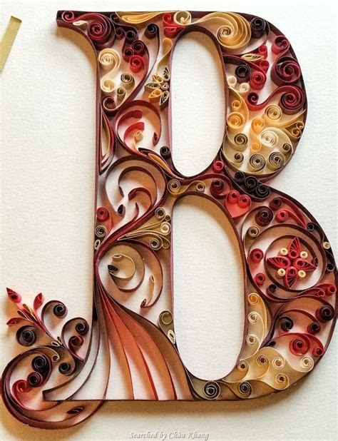 Letter B Quilling Quilling Letters Paper Quilling