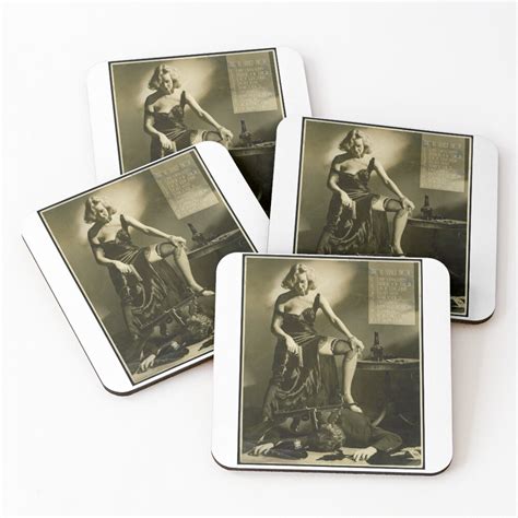 "Vintage Hollywood Movie Poster Censorship Hays Code A.L. Whitey Schafer (1934)" Coasters (Set ...