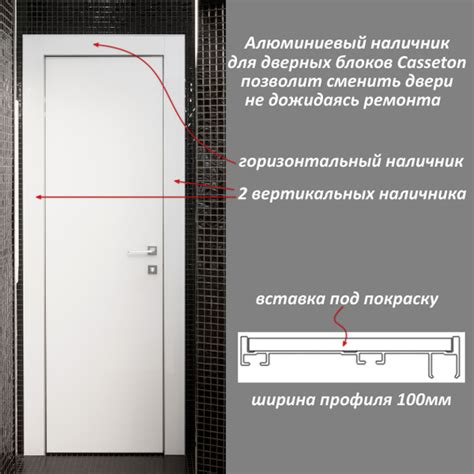 Наличник для двери 700х2000 на одну сторону со вставкой под покраску ...