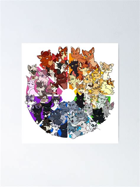 "Warrior cats color wheel" Poster for Sale by Gekkozilla | Redbubble