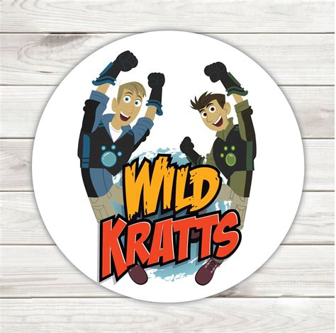 Wild Kratts Round Stickers Wild Kratts Birthday Party Etsy