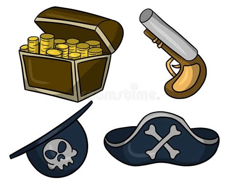 A Set Of Pirate Themed Pictures An Eye Patch With A Skull A Pirate