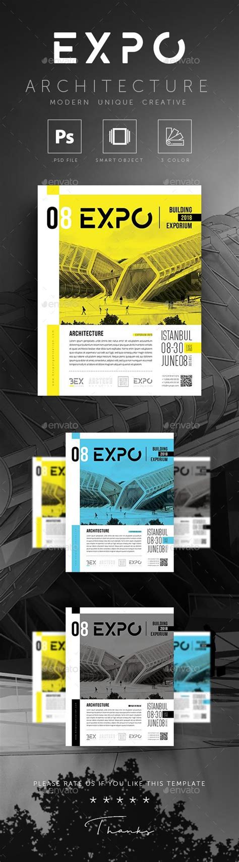 Expo Invitation For Architecture Exhibition Poster Flyer