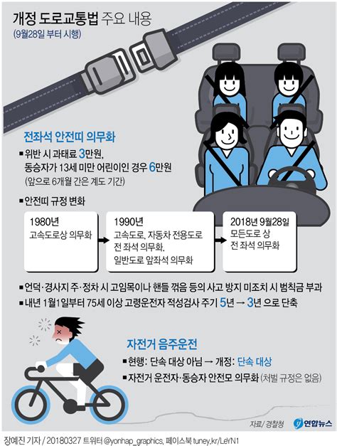 내일부터 모든 도로 전좌석 안전띠 의무화위반 과태료 3만원 연합뉴스