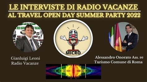 Gianluigi Radio Vacanze Intervista Alessandro Onorato Assessore Al