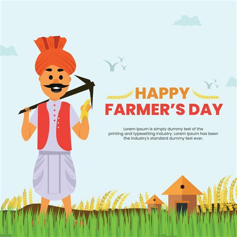 Happy Farmer S Day National Farmer S Day Kisan Diwas Vector Post