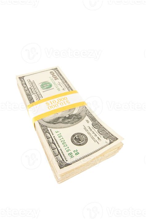 Stack of One Hundred Dollar Bills Isolated 15232519 Stock Photo at Vecteezy