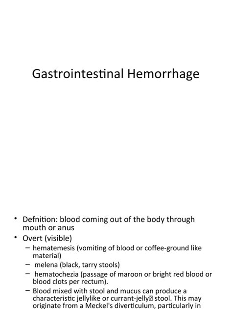 Gastrointestinal Hemorrhage2 | PDF | Gastroenterology | Digestive Diseases