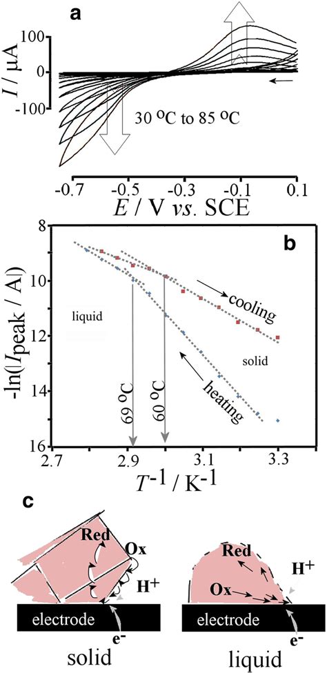 a Cyclic voltammograms scan rate 50 mVs¹ for TODAQ immobilized on