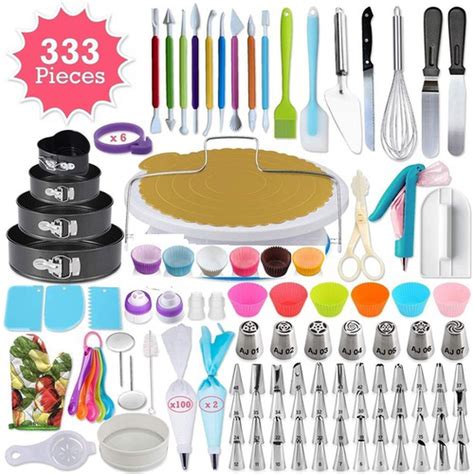 333 pcs Cake Decorating Kit - Complete Cake Decorating Supplies ...