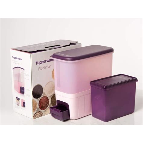 Rice Smart Tupperware Purple Rice Dispenser Tupperware Tong Beras