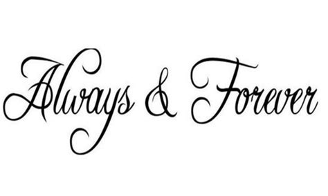 Always And Forever Letter Vinyl Wall Decal Lettering Forever Tattoo