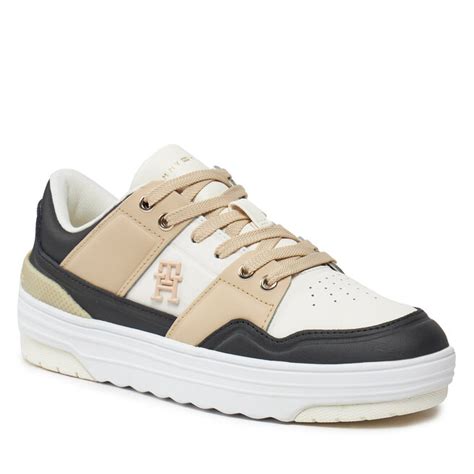 Sneakers Tommy Hilfiger Th Basket Sneaker Lo Fw Fw Beige Eschuhe De