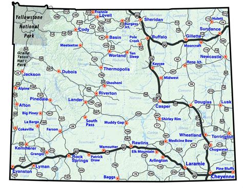 Maps in Wyoming State Map Printable | Printable Maps