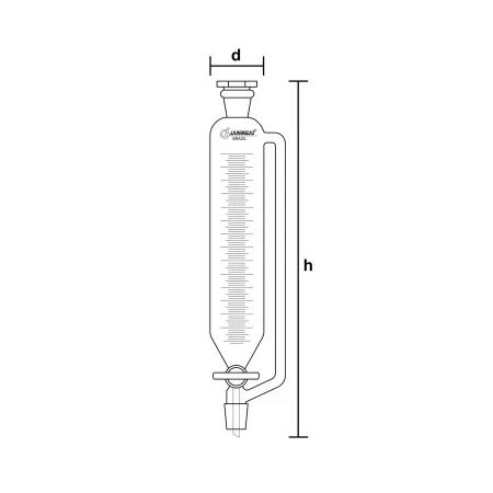 FUNIL DE ADIÇÃO TORNEIRA DE VIDRO E ROLHA DE VIDRO EQUALIZADOR