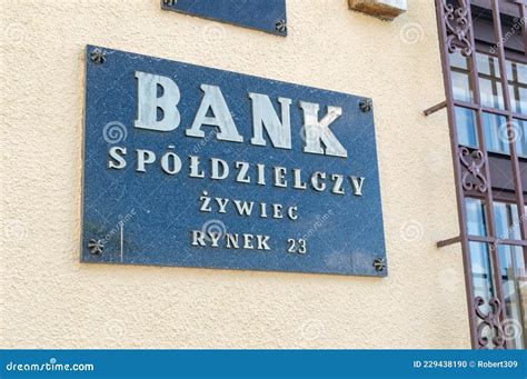 Sign Cooperative Bank Bank Spoldzielczy In Zywiec Editorial Image