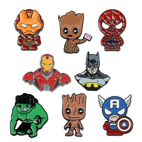 Pin Esmaltado De Los Vengadores De Marvel Broches De Solapa Insignias