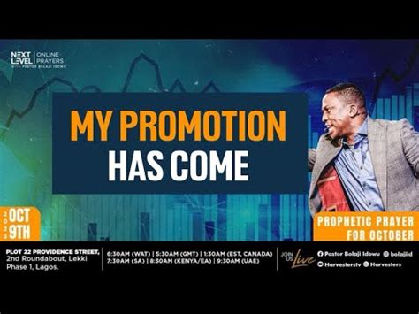 Prayer For Divine Promotion Pst Bolaji Idowu Oct 9th 2023 YouTube