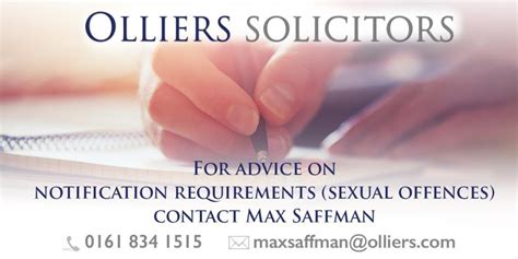 Can I Be Discharged From The Sex Offenders Register Or A Prevention Order Olliers Solicitors