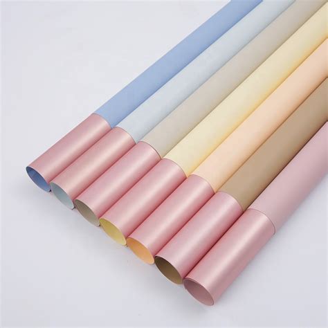 Jual BICOLOR ROSEGOLD CELLOPHANE PACK 58X58cm Kertas Bunga Wrapping