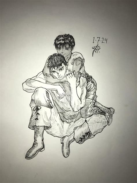 Guts and Casca Fan art I did today. : r/Berserk